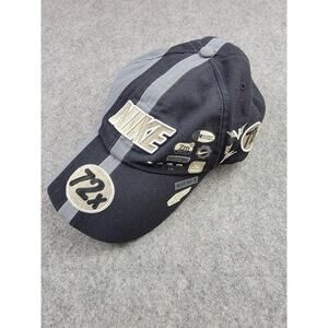 Nike Hat Cap Strap Back Mens Black Gray Embroidered 72x Just Do It Zoom Max